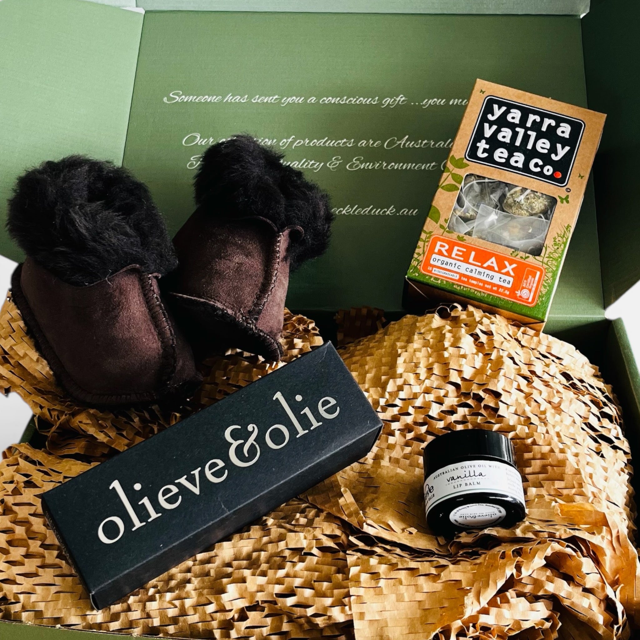 New Baby Gift Box - Chocolate Booties