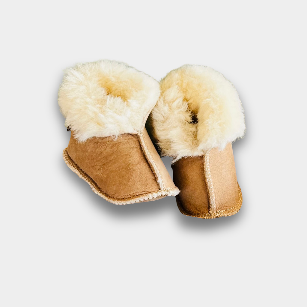 Baby Booties in Merino Wool - by Mozzie Baby. Made in Melbourne