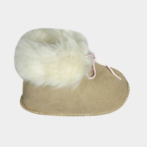 Merino Wool Soft Vanilla colour with pink bow warm 